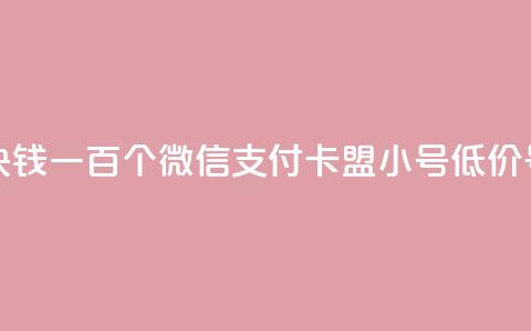 快手一块钱一百个微信支付 - 卡盟qq小号低价号 第1张 快手一块钱一百个微信支付 - 卡盟qq小号低价号 第1张