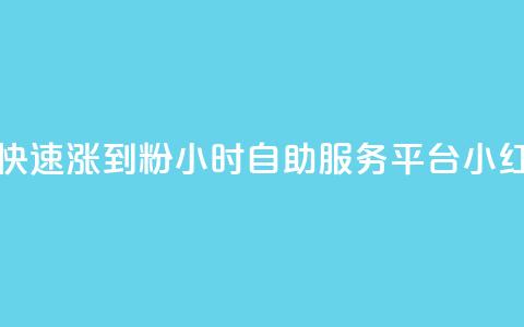 抖音如何快速涨到1000粉 - 24小时自助服务平台小红书 第1张 抖音如何快速涨到1000粉 - 24小时自助服务平台小红书 第1张