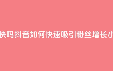 抖音涨粉丝快吗 - 抖音如何快速吸引粉丝增长小妙招~ 第1张 抖音涨粉丝快吗 - 抖音如何快速吸引粉丝增长小妙招~ 第1张