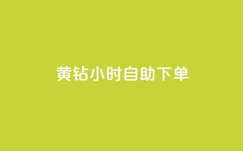 黄钻24小时自助下单 第1张 黄钻24小时自助下单 第1张