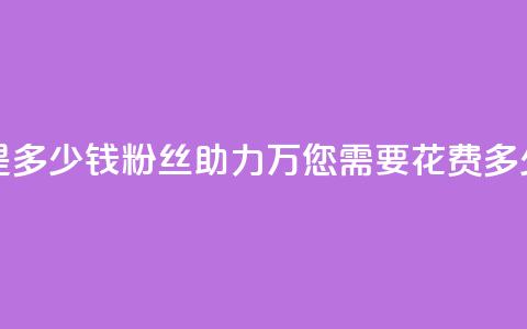 粉丝助力100万是多少钱 - 粉丝助力100万,您需要花费多少金钱?~ 第1张 粉丝助力100万是多少钱 - 粉丝助力100万,您需要花费多少金钱?~ 第1张