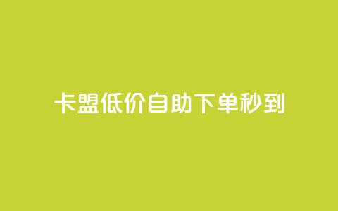 卡盟低价自助下单秒到 - 便捷快速的卡盟自助下单服务! 第1张 卡盟低价自助下单秒到 - 便捷快速的卡盟自助下单服务! 第1张