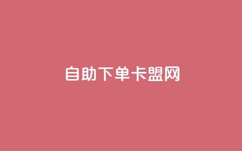 自助下单卡盟网 - 自助订购卡盟服务，便捷高效的网络平台！  第1张