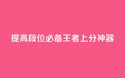提高段位必备!王者上分神器 第1张 提高段位必备!王者上分神器 第1张