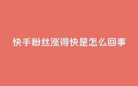 快手粉丝涨得快是怎么回事 - QQ动态怎么开秒赞 第1张 快手粉丝涨得快是怎么回事 - QQ动态怎么开秒赞 第1张