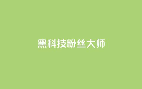黑科技粉丝大师 - 神奇粉丝大师带你领略黑科技的魅力! 第1张 黑科技粉丝大师 - 神奇粉丝大师带你领略黑科技的魅力! 第1张