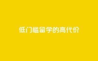 “低门槛”留学的“高代价”