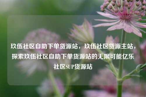 玖伍社区自助下单货源站，玖伍社区货源主站	，探索玖伍社区自助下单货源站的无限可能亿乐社区SUP货源站  第1张