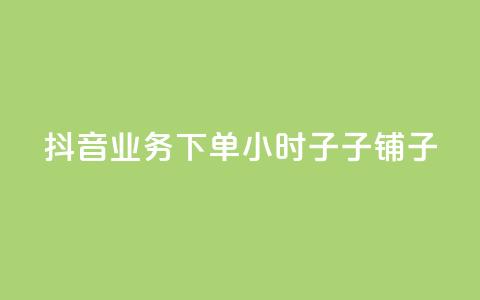 抖音业务下单24小时子子铺子 - ks业务自助下单软件最低价  第1张