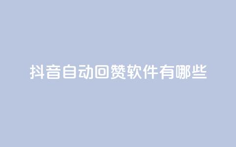 抖音自动回赞软件有哪些,粉丝平台代理 - 自助下单商城最低价 抖币微信充值入口  第1张