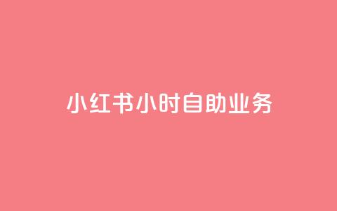 小红书24小时自助业务 - 小红书24小时自助服务——精彩体验不容错过!  第1张