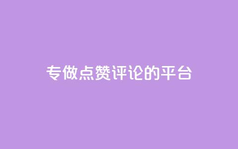 专做点赞评论的平台 - 专为互动点赞和评论打造的平台揭秘~  第1张