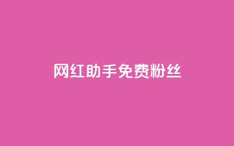 网红助手免费粉丝 - 网红助手助你免费获取更多粉丝技巧! 第1张 网红助手免费粉丝 - 网红助手助你免费获取更多粉丝技巧! 第1张