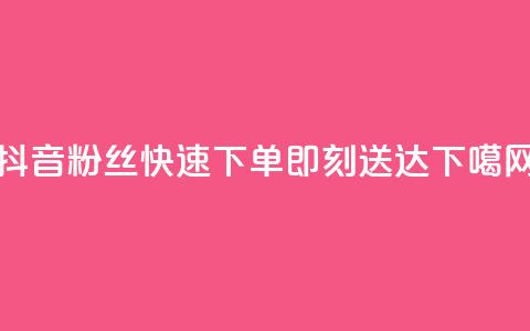 抖音粉丝快速下单即刻送达 第1张 抖音粉丝快速下单即刻送达 第1张
