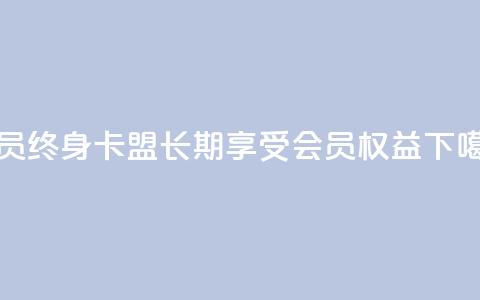 QQ会员终身卡盟：长期享受会员权益  第1张