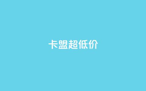 卡盟超低价 - 卡盟搭建服务-最优价格保证~  第1张