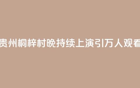 贵州桐梓“村晚”持续上演 引万人观看  第1张