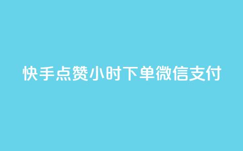 快手点赞24小时下单微信支付,自助下单 - 最专业的平台 哔哩哔哩秒点赞在线自助平台 qq空间访客量购买网站  第1张
