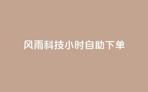 风雨科技24小时自助下单 - 风雨科技推出全天候自助下单服务~ 第1张 风雨科技24小时自助下单 - 风雨科技推出全天候自助下单服务~ 第1张