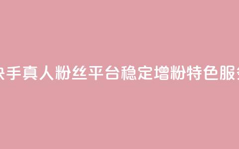 快手真人粉丝平台稳定增粉特色服务  第1张