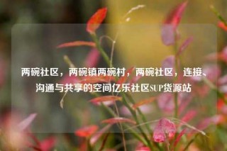 两碗社区，两碗镇两碗村，两碗社区，连接、沟通与共享的空间亿乐社区SUP货源站