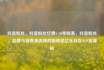 抖音粉丝，抖音粉丝灯牌1-20等级表，抖音粉丝，品牌与消费者连接的新桥梁亿乐社区SUP货源站