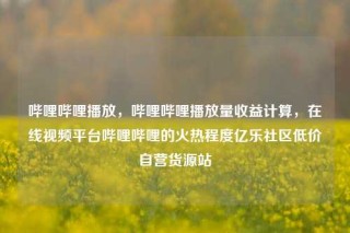 哔哩哔哩播放，哔哩哔哩播放量收益计算，在线视频平台哔哩哔哩的火热程度亿乐社区低价自营货源站