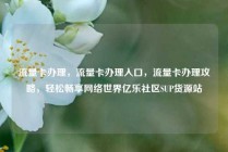 流量卡办理，流量卡办理入口，流量卡办理攻略，轻松畅享网络世界亿乐社区SUP货源站