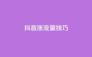 抖音涨流量技巧 - 提升抖音流量的秘诀！