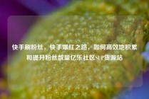 快手刷粉丝，快手爆红之路，如何高效地积累和提升粉丝数量亿乐社区SUP货源站