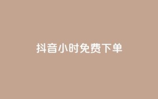 抖音24小时免费下单 - 抖音24小时零手续费下单~