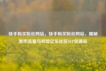 快手购买粉丝网站，快手购买粉丝网站，揭秘黑市流量与风险亿乐社区SUP货源站