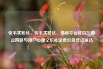 快手买粉丝，快手买粉丝，揭秘平台背后的商业策略与用户心理亿乐社区低价自营货源站