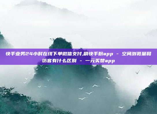 快手业务24小时在线下单微信支付,刷快手粉app - 空间浏览量和访客有什么区别 一元买赞app  第1张