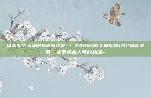 抖音业务下单24小时评论 - 24小时内下单即可评论抖音业务，享受超高人气的热潮~  第1张