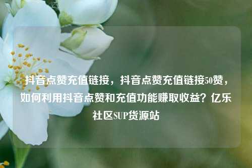 抖音点赞充值链接，抖音点赞充值链接50赞	，如何利用抖音点赞和充值功能赚取收益？亿乐社区SUP货源站  第1张