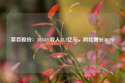 菜百股份：2025Q1收入82.2亿元，同比增长30.2%  第1张