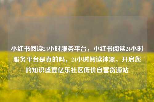 小红书阅读24小时服务平台	，小红书阅读24小时服务平台是真的吗，24小时阅读神器，开启您的知识盛宴亿乐社区低价自营货源站  第1张