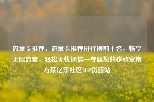 流量卡推荐	，流量卡推荐排行榜前十名，畅享无限流量，轻松无忧通信—专属您的移动宽带方案亿乐社区SUP货源站  第1张